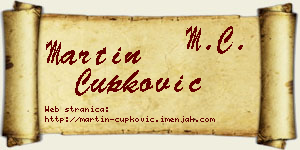 Martin Čupković vizit kartica